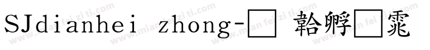 SJdianhei zhong字体转换